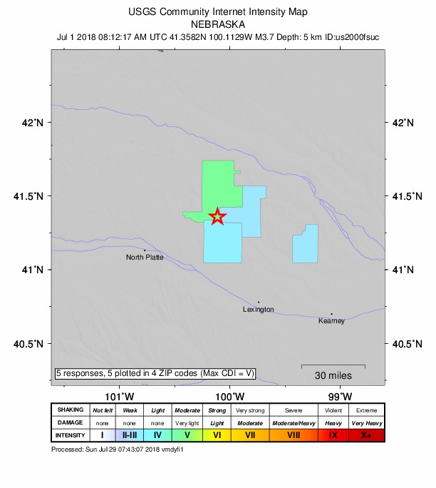 Did You Feel It? map: shaking reported by the public