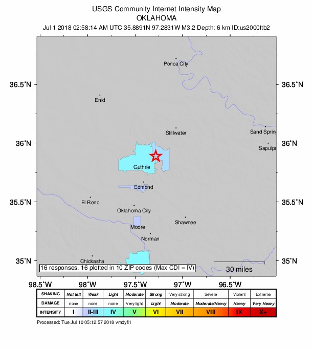Did You Feel It? map: shaking reported by the public
