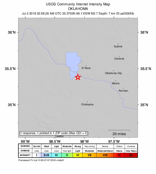 Did You Feel It? map: shaking reported by the public