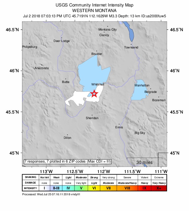 Did You Feel It? map: shaking reported by the public
