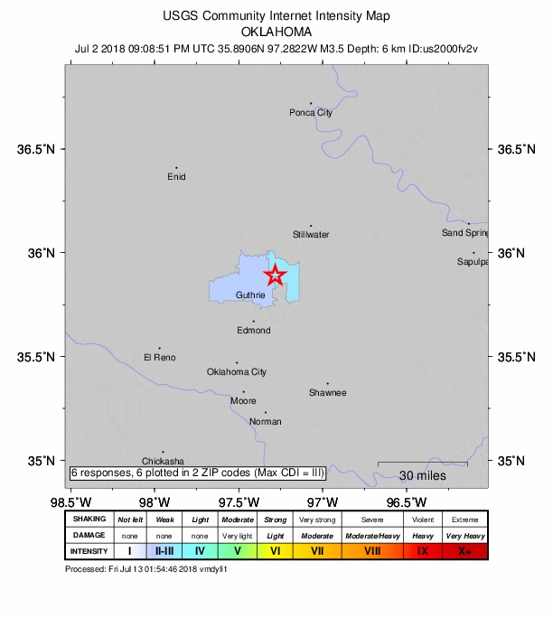 Did You Feel It? map: shaking reported by the public
