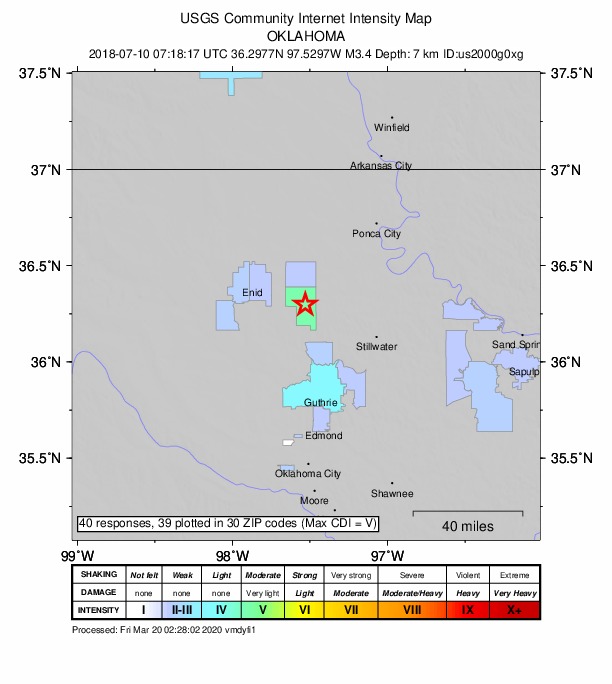 Did You Feel It? map: shaking reported by the public