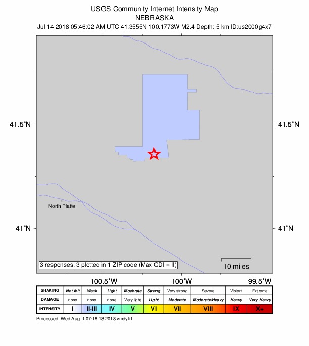 Did You Feel It? map: shaking reported by the public