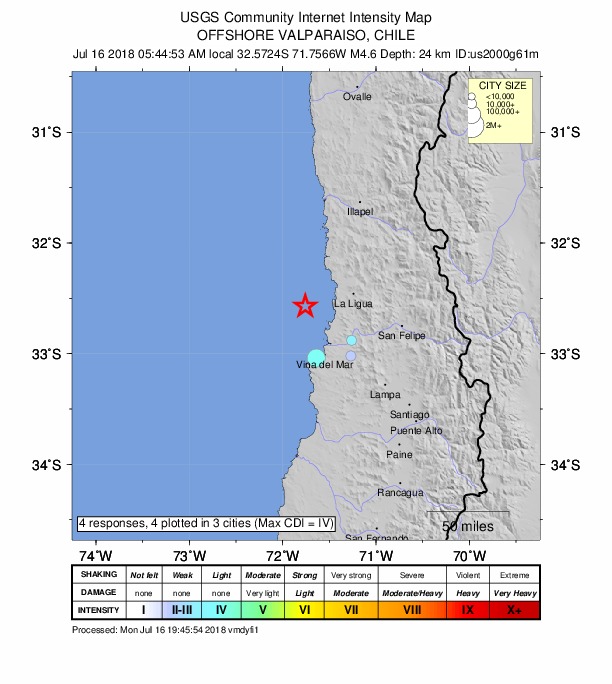 Did You Feel It? map: shaking reported by the public