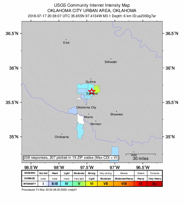Did You Feel It? map: shaking reported by the public
