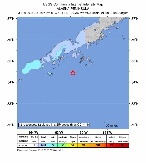 Did You Feel It? map: shaking reported by the public