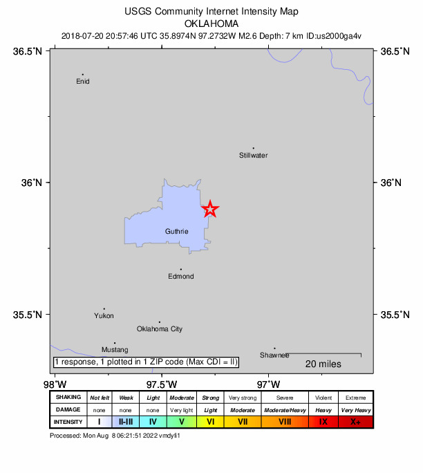 Did You Feel It? map: shaking reported by the public