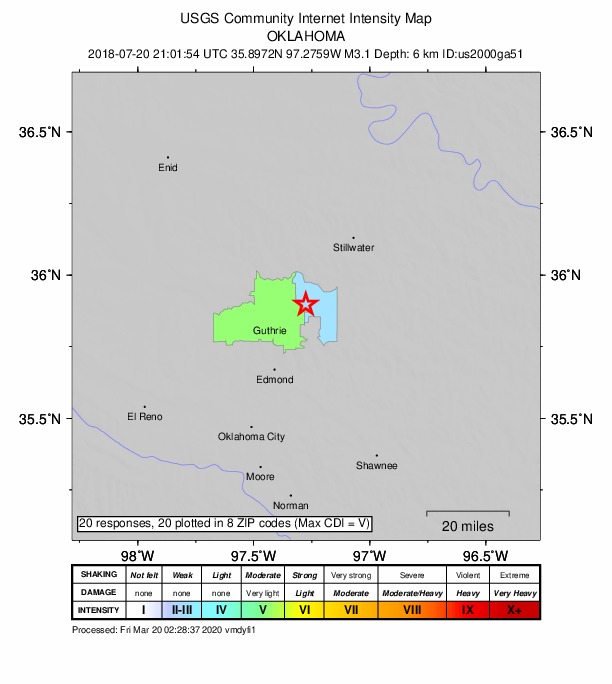 Did You Feel It? map: shaking reported by the public