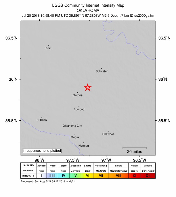 Did You Feel It? map: shaking reported by the public