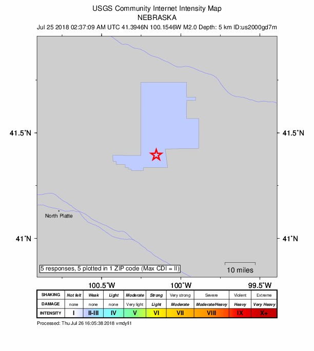 Did You Feel It? map: shaking reported by the public