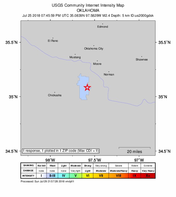 Did You Feel It? map: shaking reported by the public