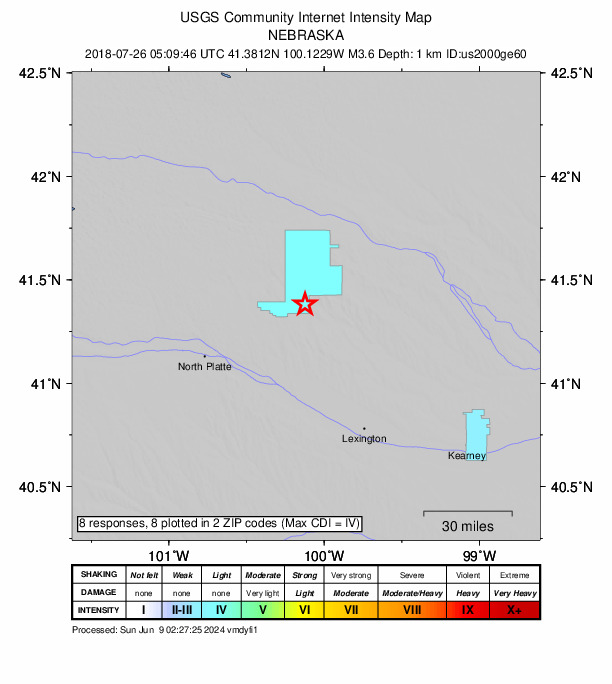 Did You Feel It? map: shaking reported by the public