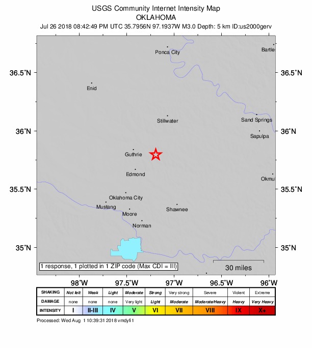 Did You Feel It? map: shaking reported by the public