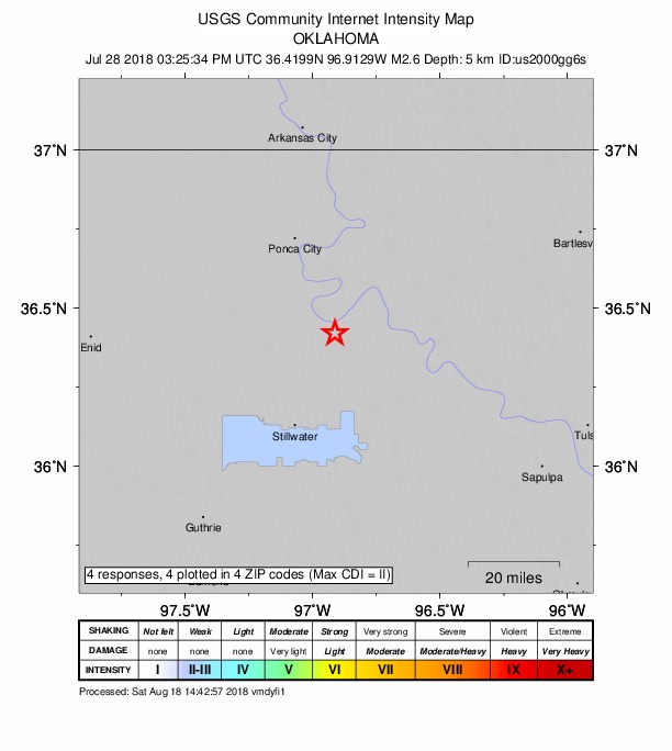 Did You Feel It? map: shaking reported by the public