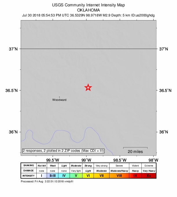Did You Feel It? map: shaking reported by the public