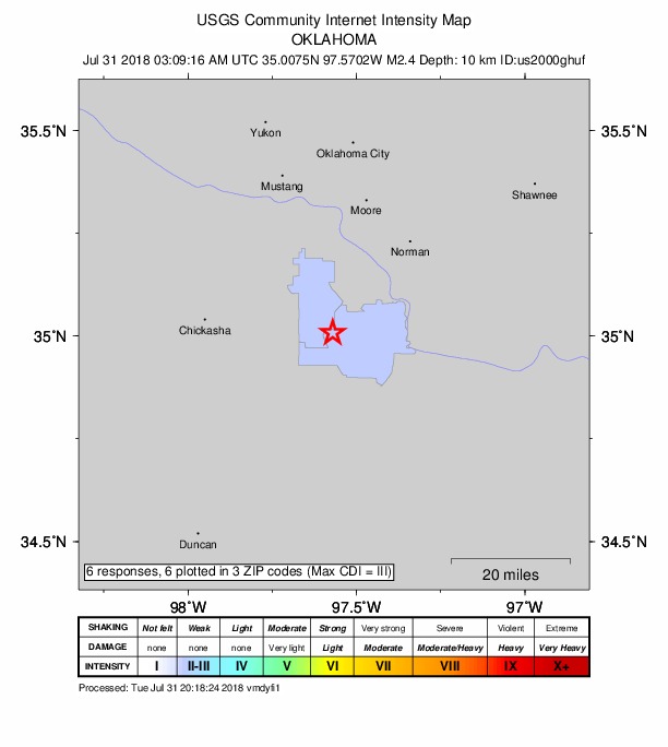 Did You Feel It? map: shaking reported by the public