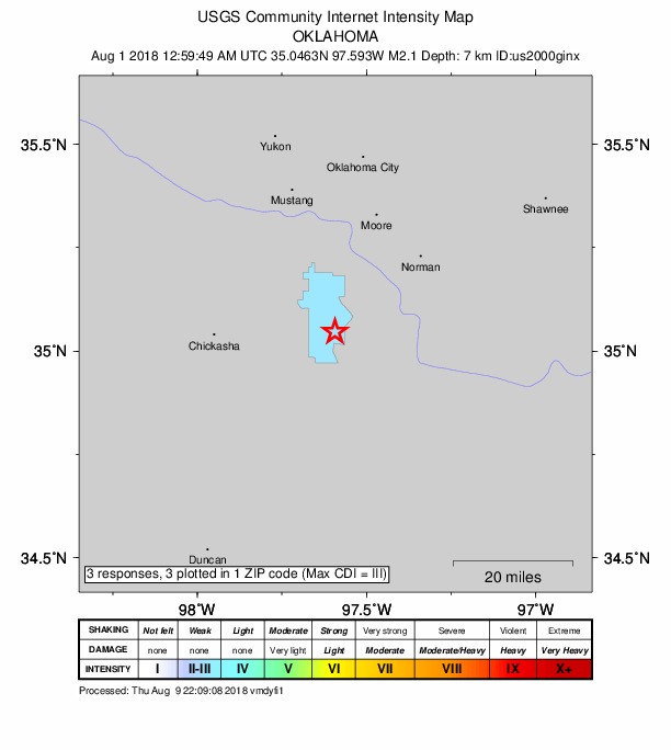 Did You Feel It? map: shaking reported by the public