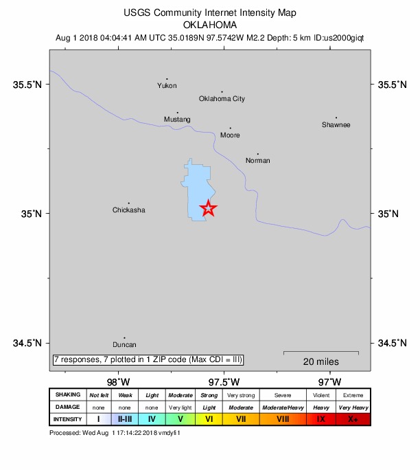 Did You Feel It? map: shaking reported by the public