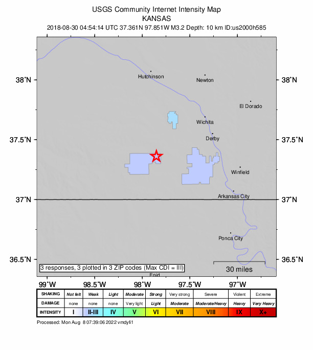 Did You Feel It? map: shaking reported by the public