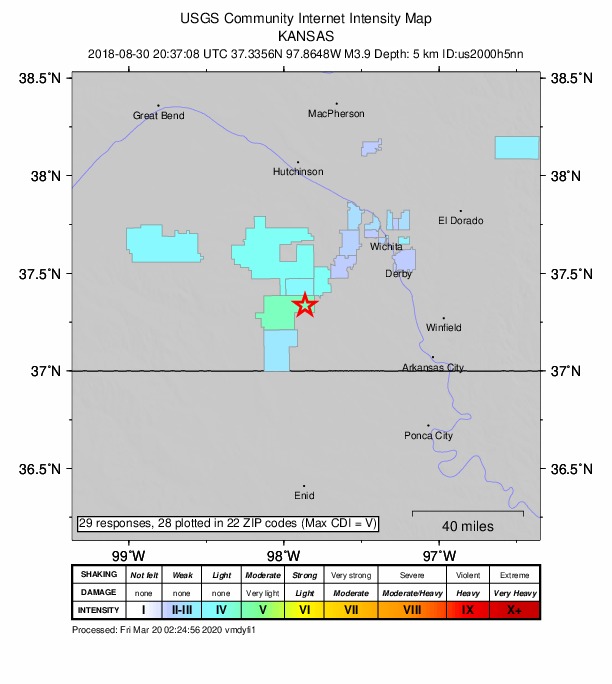 Did You Feel It? map: shaking reported by the public