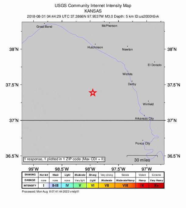 Did You Feel It? map: shaking reported by the public