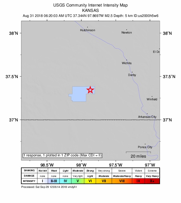 Did You Feel It? map: shaking reported by the public