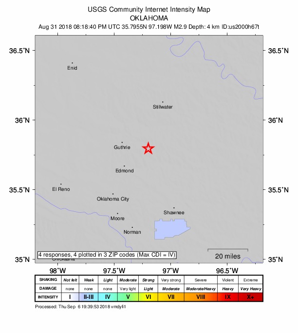 Did You Feel It? map: shaking reported by the public
