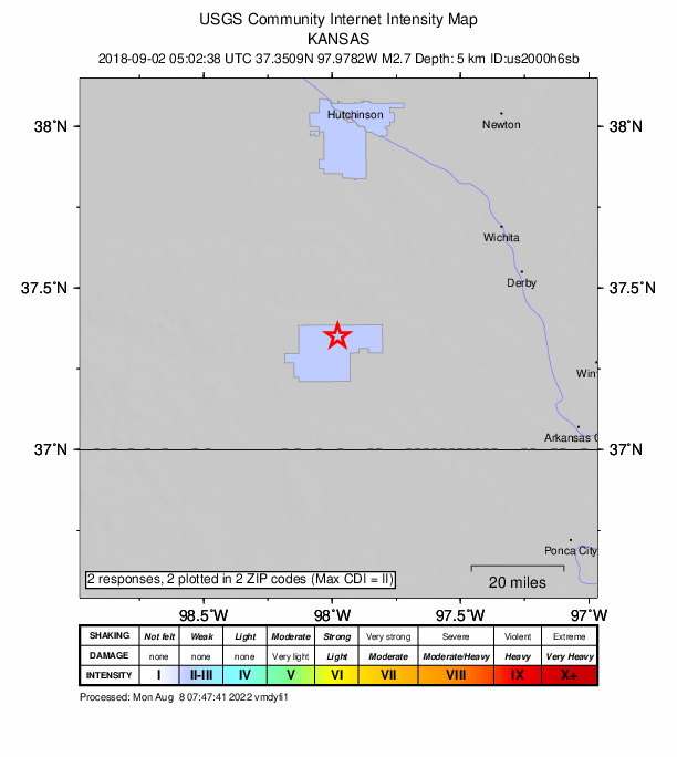 Did You Feel It? map: shaking reported by the public