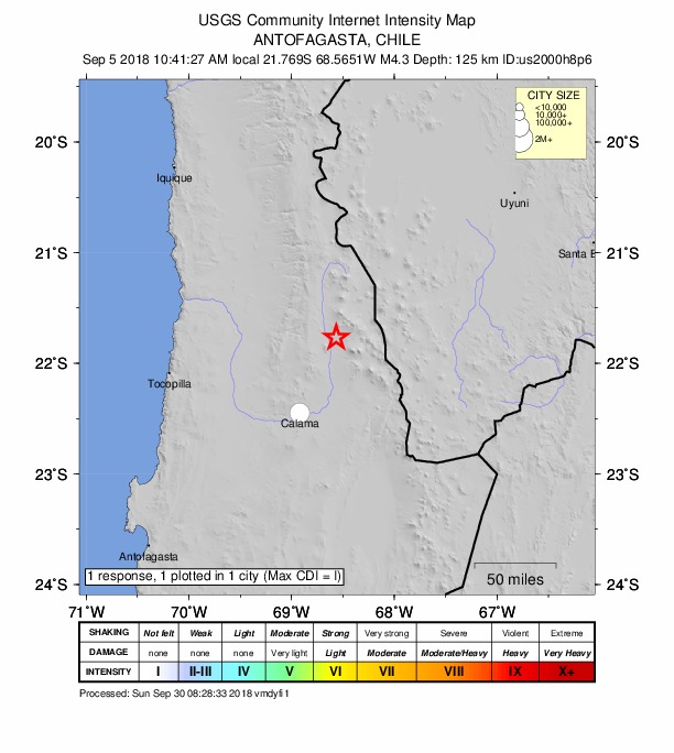Did You Feel It? map: shaking reported by the public