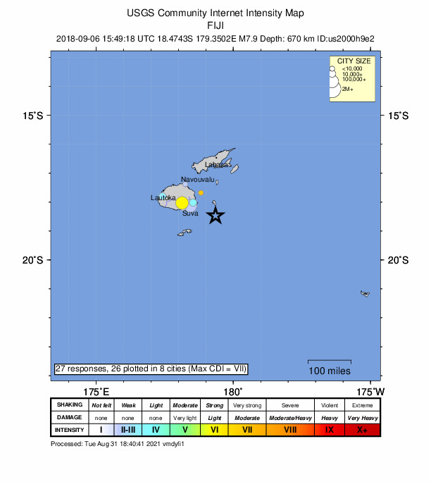 Did You Feel It? map: shaking reported by the public