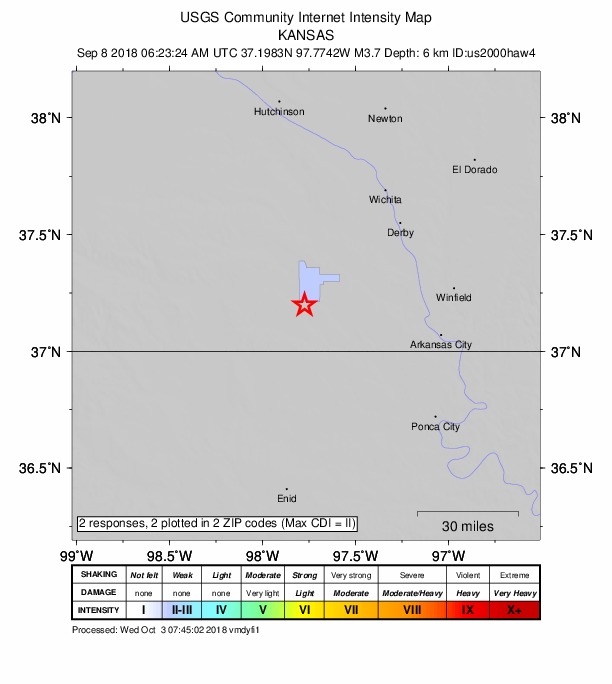 Did You Feel It? map: shaking reported by the public