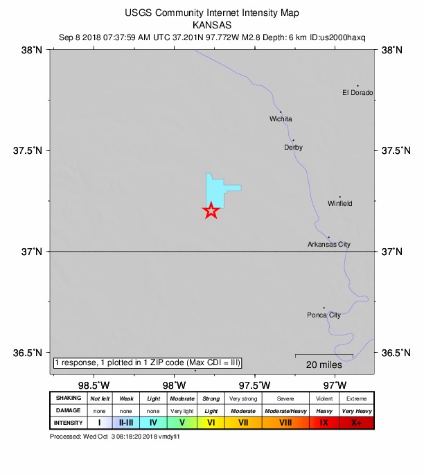 Did You Feel It? map: shaking reported by the public