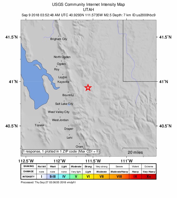 Did You Feel It? map: shaking reported by the public