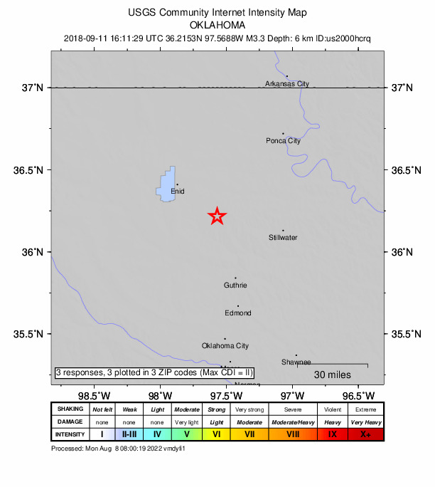 Did You Feel It? map: shaking reported by the public