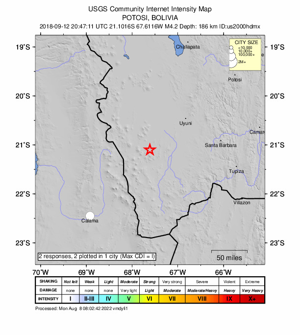 Did You Feel It? map: shaking reported by the public