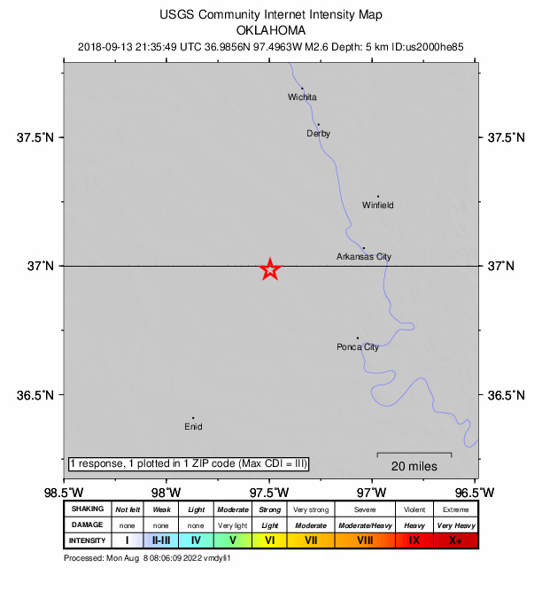 Did You Feel It? map: shaking reported by the public