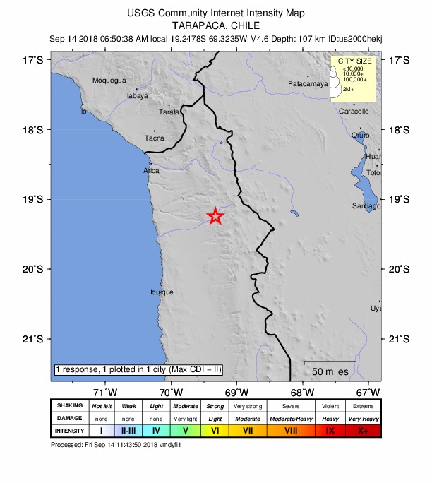 Did You Feel It? map: shaking reported by the public