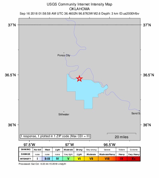 Did You Feel It? map: shaking reported by the public