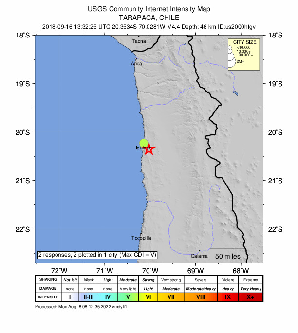 Did You Feel It? map: shaking reported by the public