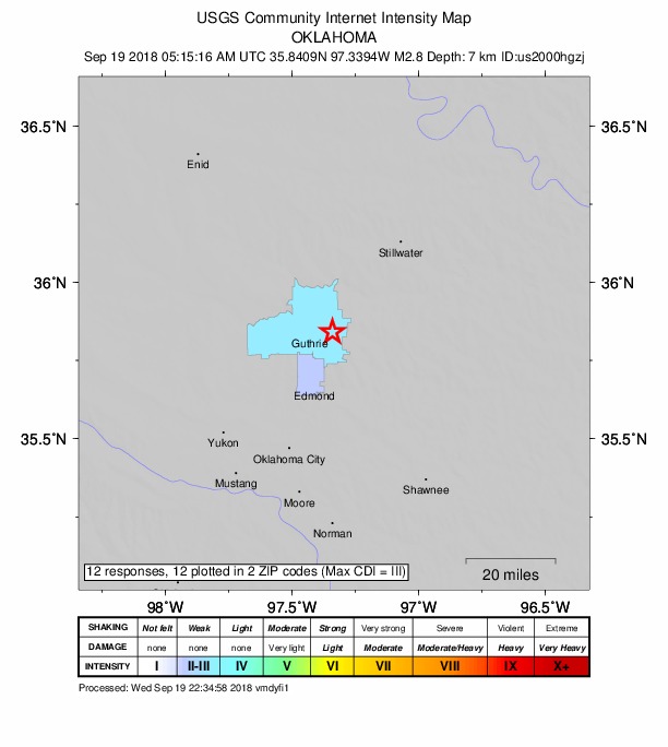 Did You Feel It? map: shaking reported by the public