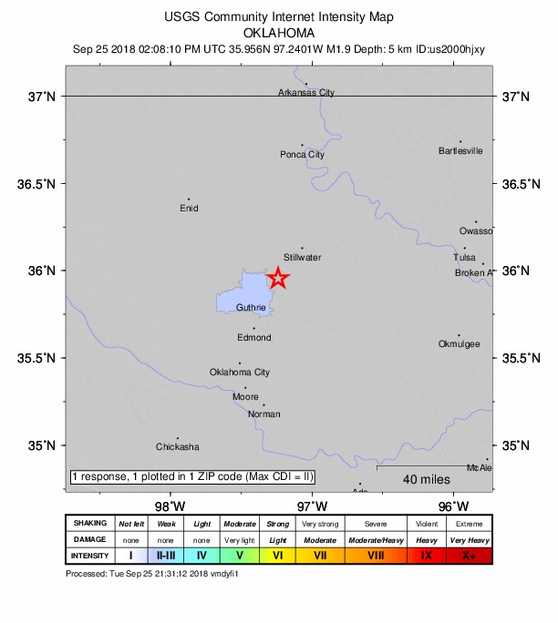 Did You Feel It? map: shaking reported by the public