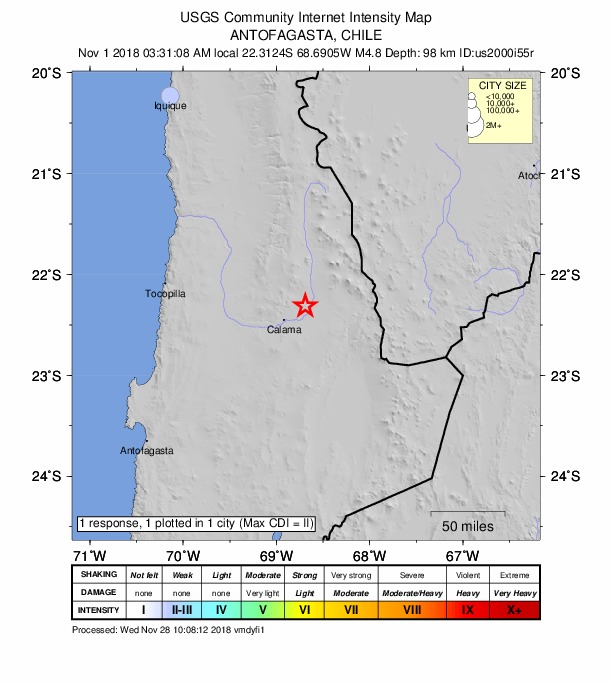 Did You Feel It? map: shaking reported by the public