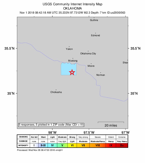 Did You Feel It? map: shaking reported by the public