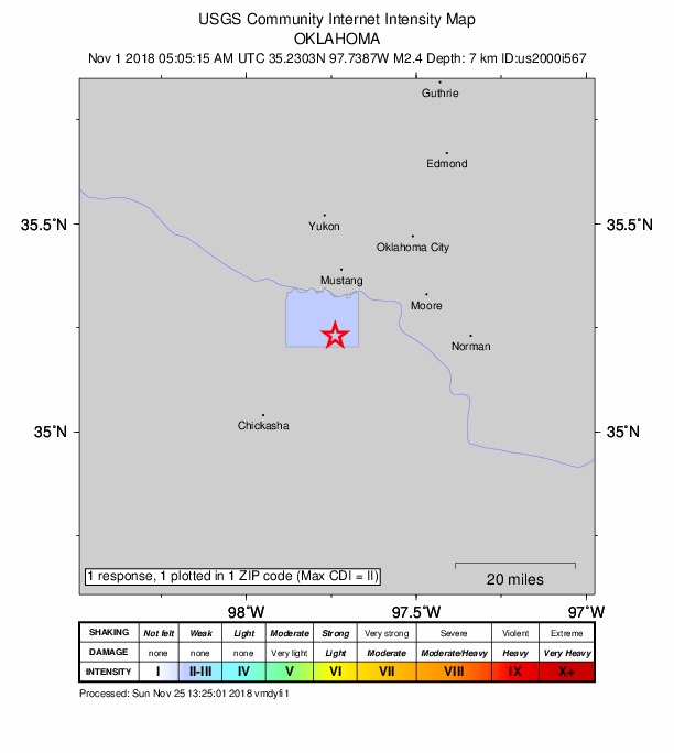 Did You Feel It? map: shaking reported by the public