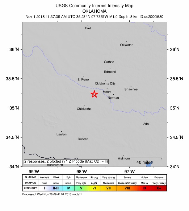 Did You Feel It? map: shaking reported by the public