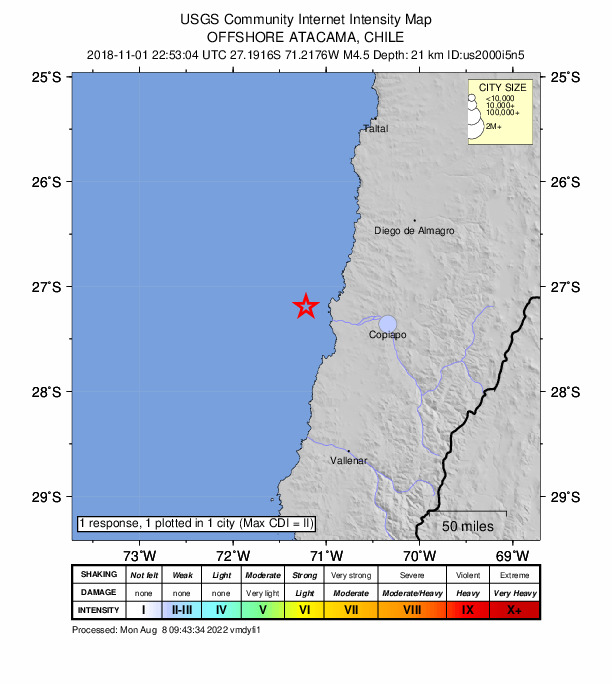 Did You Feel It? map: shaking reported by the public