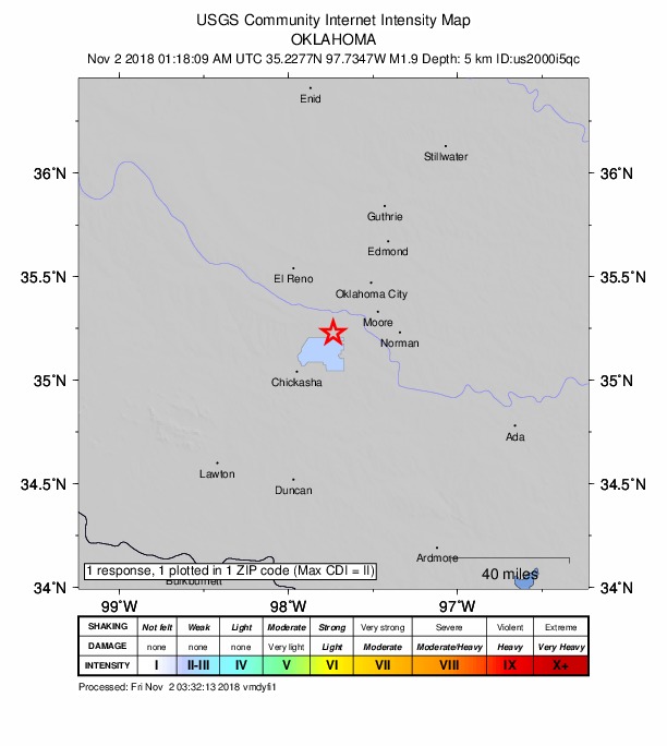 Did You Feel It? map: shaking reported by the public