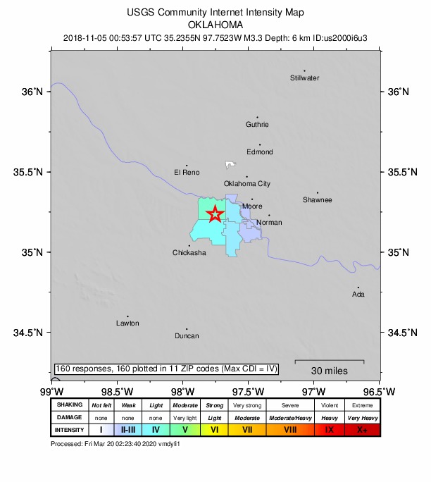 Did You Feel It? map: shaking reported by the public
