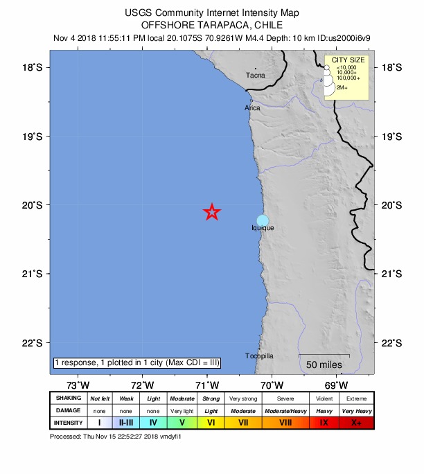 Did You Feel It? map: shaking reported by the public