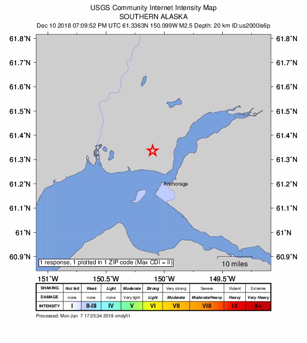 Did You Feel It? map: shaking reported by the public